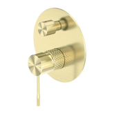 Opal Wall Shower Bath Mixer W/Divertor Brushed Gold